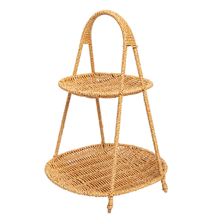 Dame Håndlaget oppbevaringskurv med rundt design Luvikno