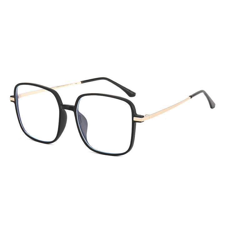 Dame kvadratisk designbrille med filigran metallramme Luvikno