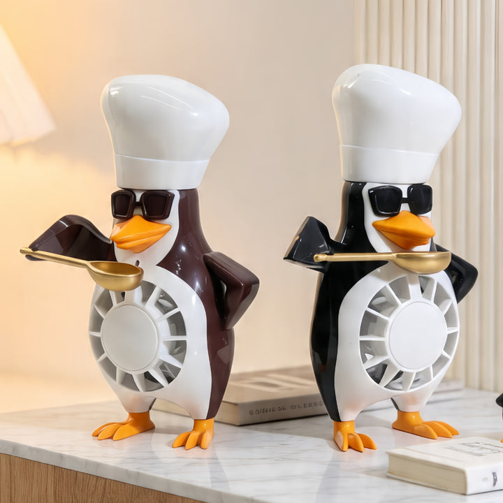 Dame bordvifte i moderne pingvin-design Luvikno