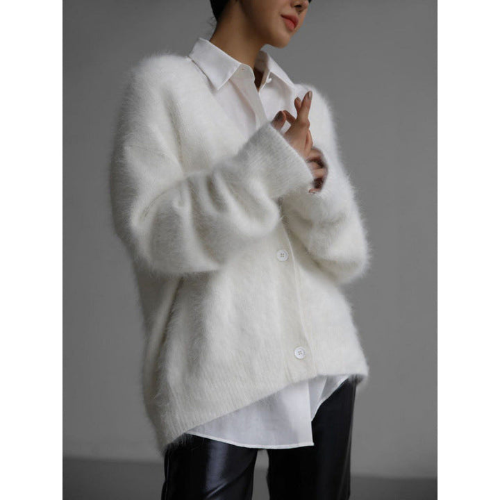 Luvik | Dammyk Soft Mohair-strikk cardigan