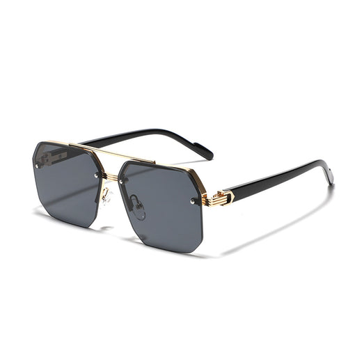 Dame sekskantet solbrille med elegant metallramme Luvikno