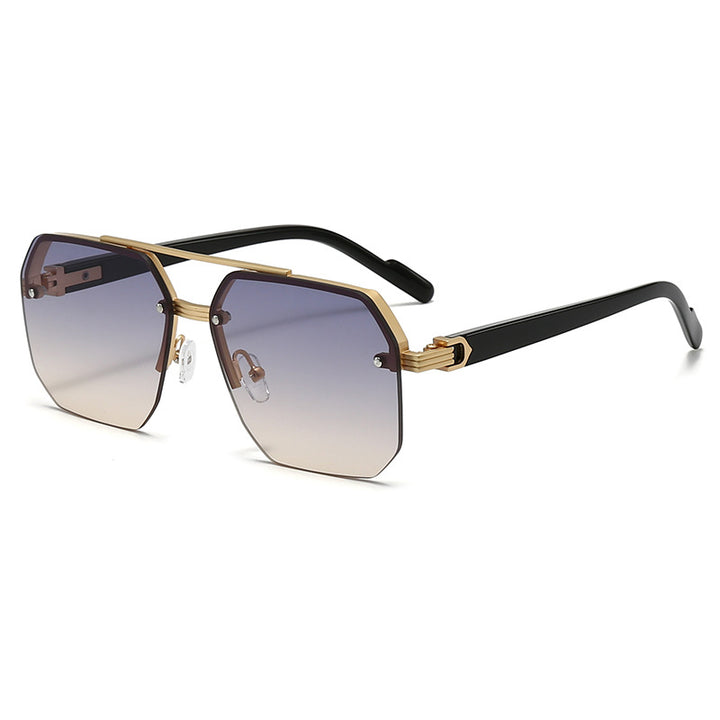 Dame moteriktig solbrille i trendy sekskant-design Luvikno