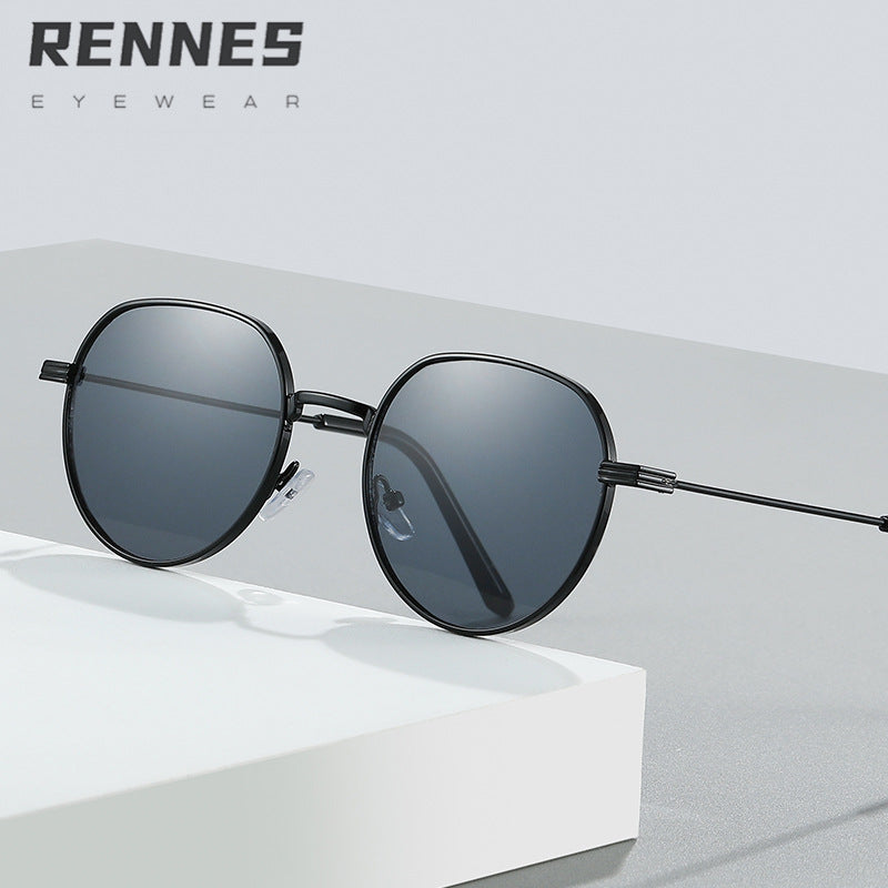 Dame Stilfull rund Designer mote solbrille Luvikno