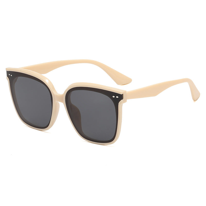 Dame kvadratisk solbrille med speilende fargekobling Luvikno
