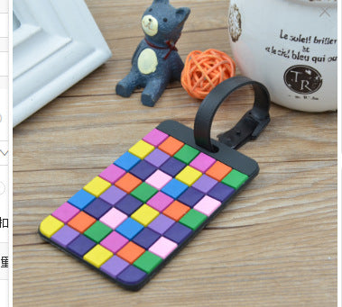 Unisex Bagasjelapp i fargerik mosaikkdesign Luvikno