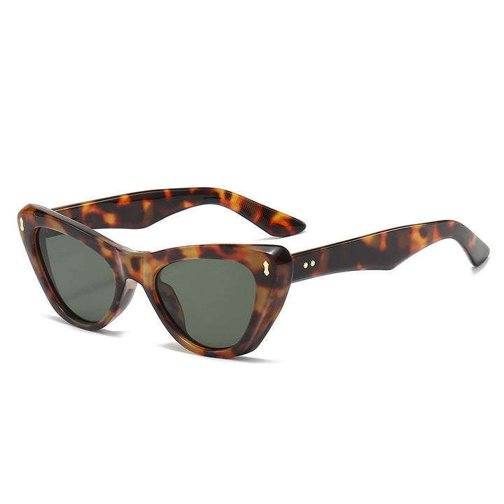 Damer cat-eye solbriller med elegante fremhevede rammer Luvikno