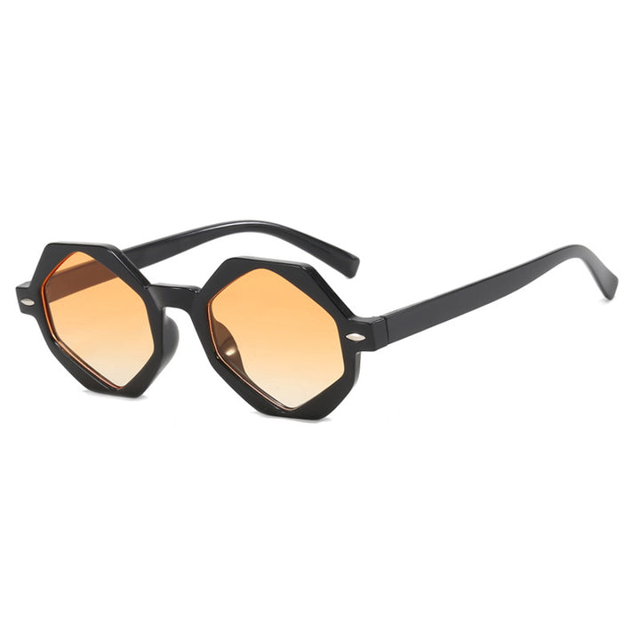 Dame trendig solbrille i moderne åttkant-design Luvikno