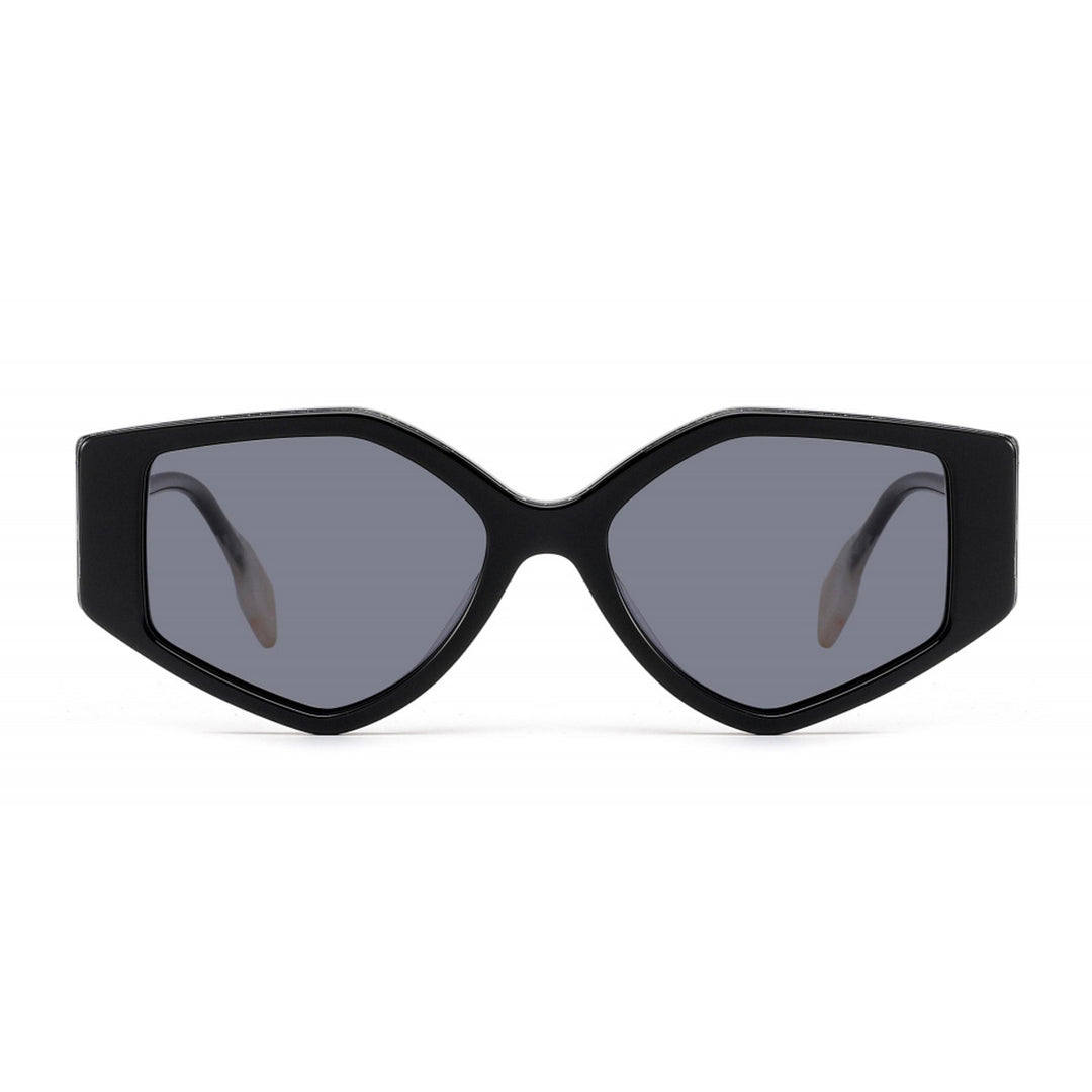 Dame modisk solbrille med unikt skåret design og UV-beskyttelse Luvikno