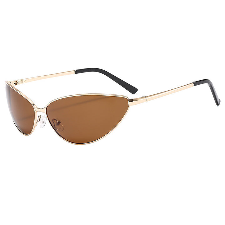 Damer Cat-Eye solbriller med moderne metallramme Luvikno