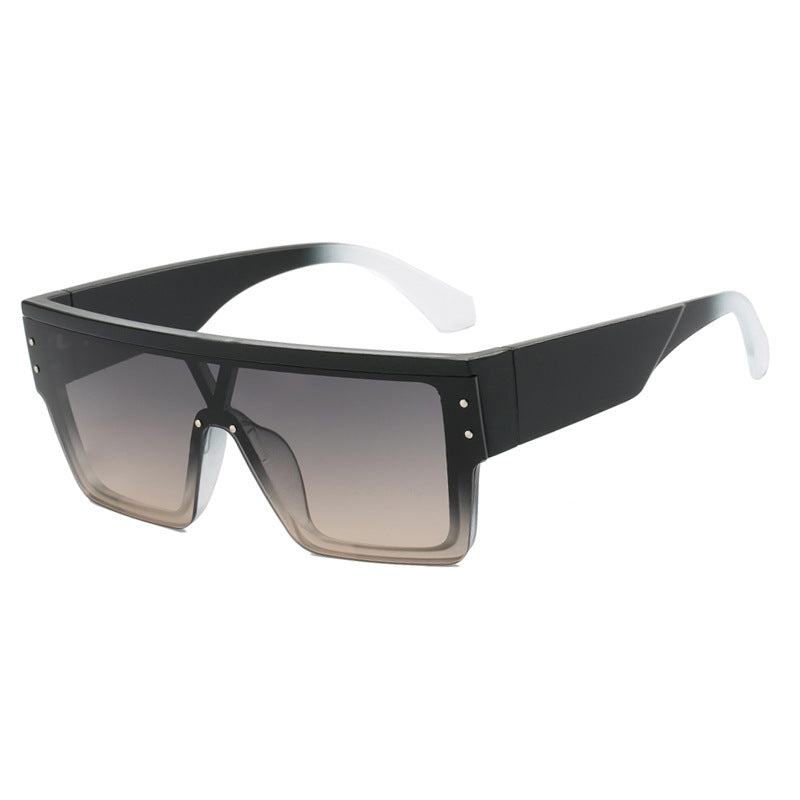 Dame futuristisk Oversized-solbrille med klare glass Luvikno