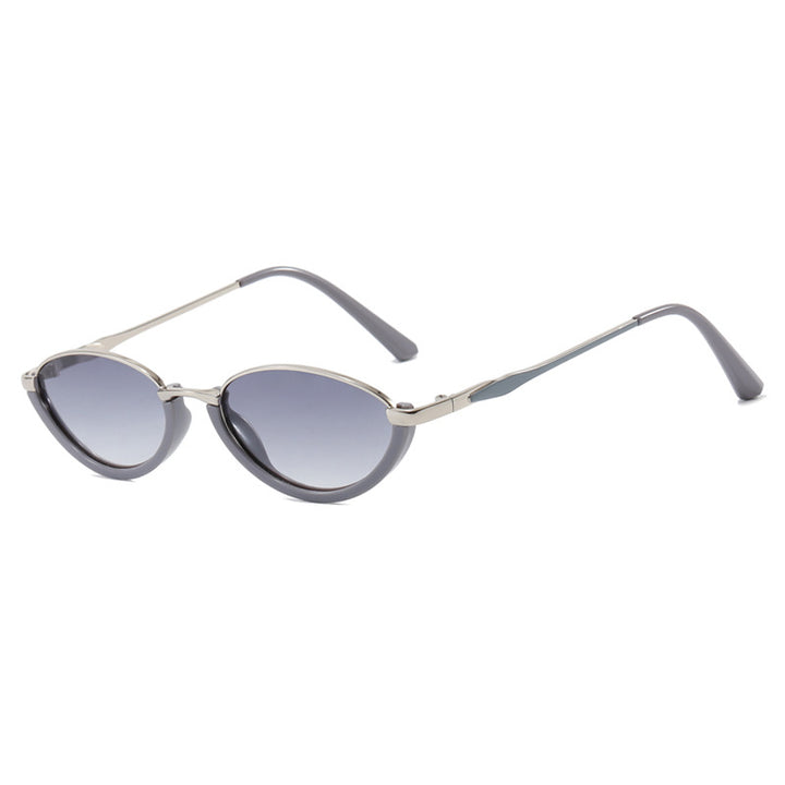 Dame moter Cat-Eye solbriller med to-farget ramme og UV-beskyttelse Luvikno