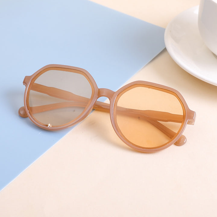 Dame moteriktig åttekantet solbrille Luvikno