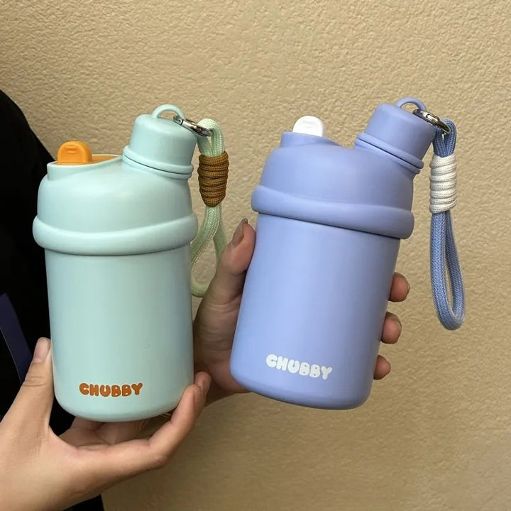 Damen Sportliche Wasserflasche mit praktischem Trageband Luvikno