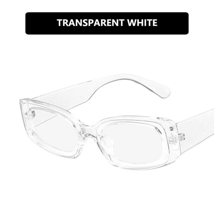 Dame mote solbrille i futuristisk transparentdesign Luvikno