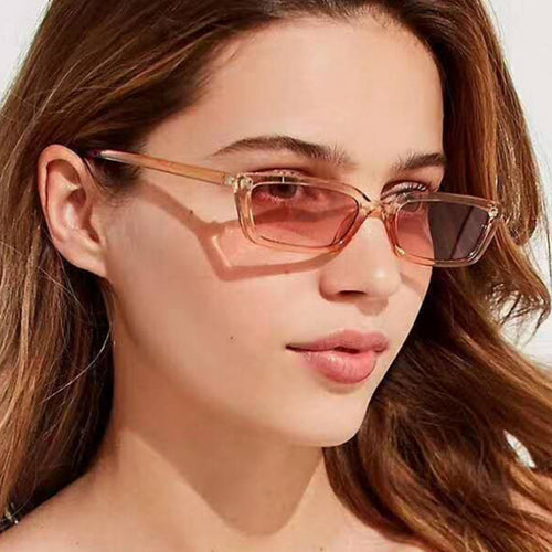 Damer Minimalistisk Rektangulær Solbrille Luvikno