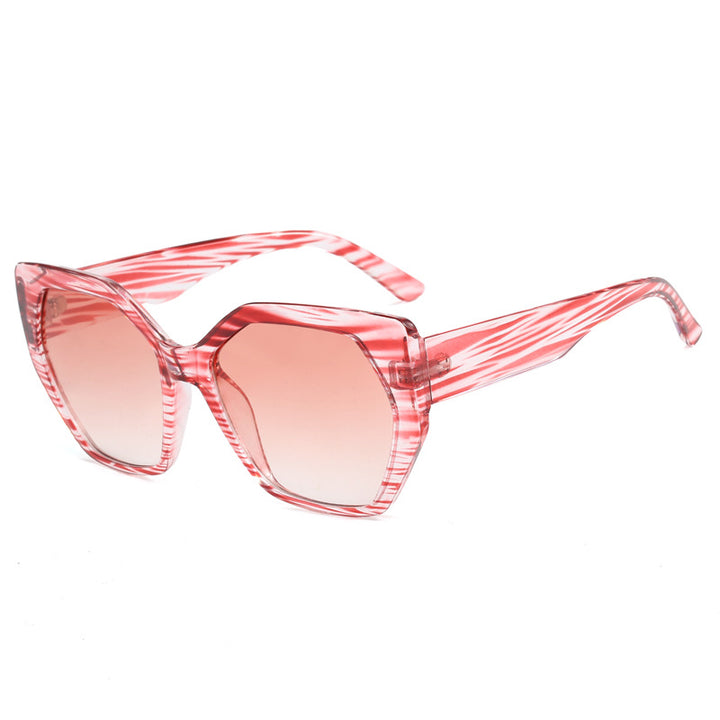 Dame oversized geometrisk solbrille Luvikno