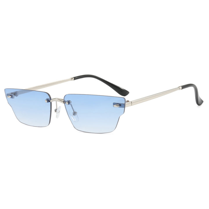 Dame geometrisk solbrille med filigranramme og transparente glass Luvikno