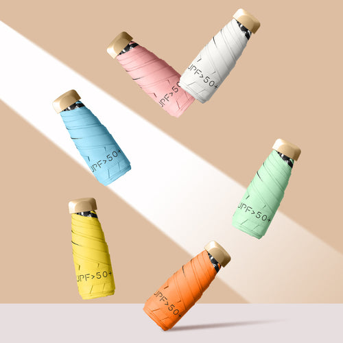 Kvinne UV-beskyttende sammenleggbar paraply med innovativt design Luvikno