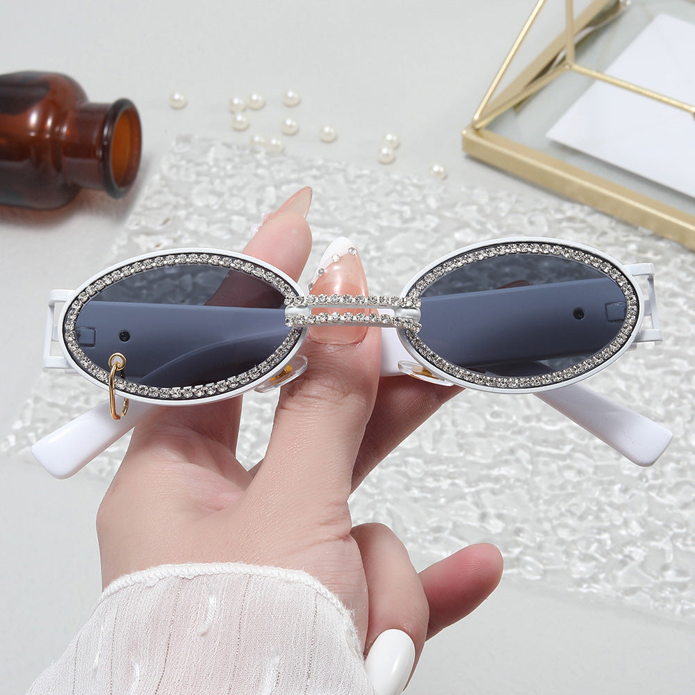 Damer ekstravagant moderne solbriller med rhinestones ramme Luvikno