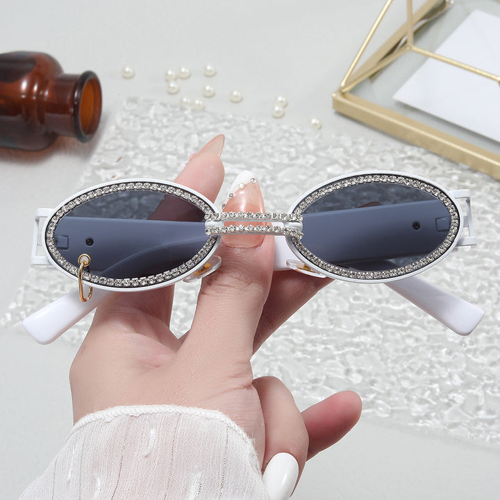 Damer ekstravagant moderne solbriller med rhinestones ramme Luvikno
