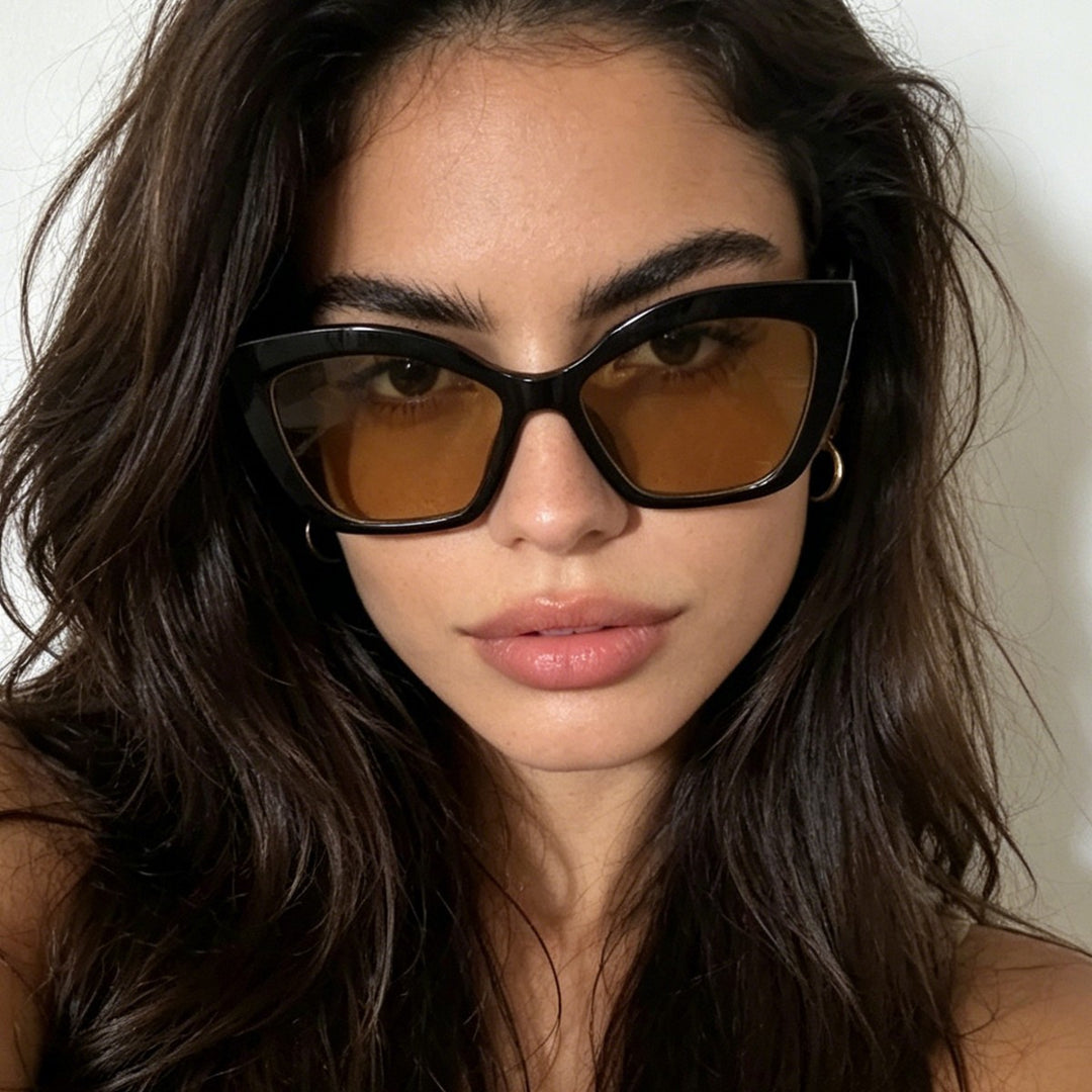 Dame ekstravagante Cat-Eye solbriller Luvikno