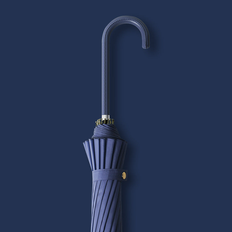 Damer elegant og vindbestandig sammenleggbart regnparaply med ergonomisk grep Luvikno