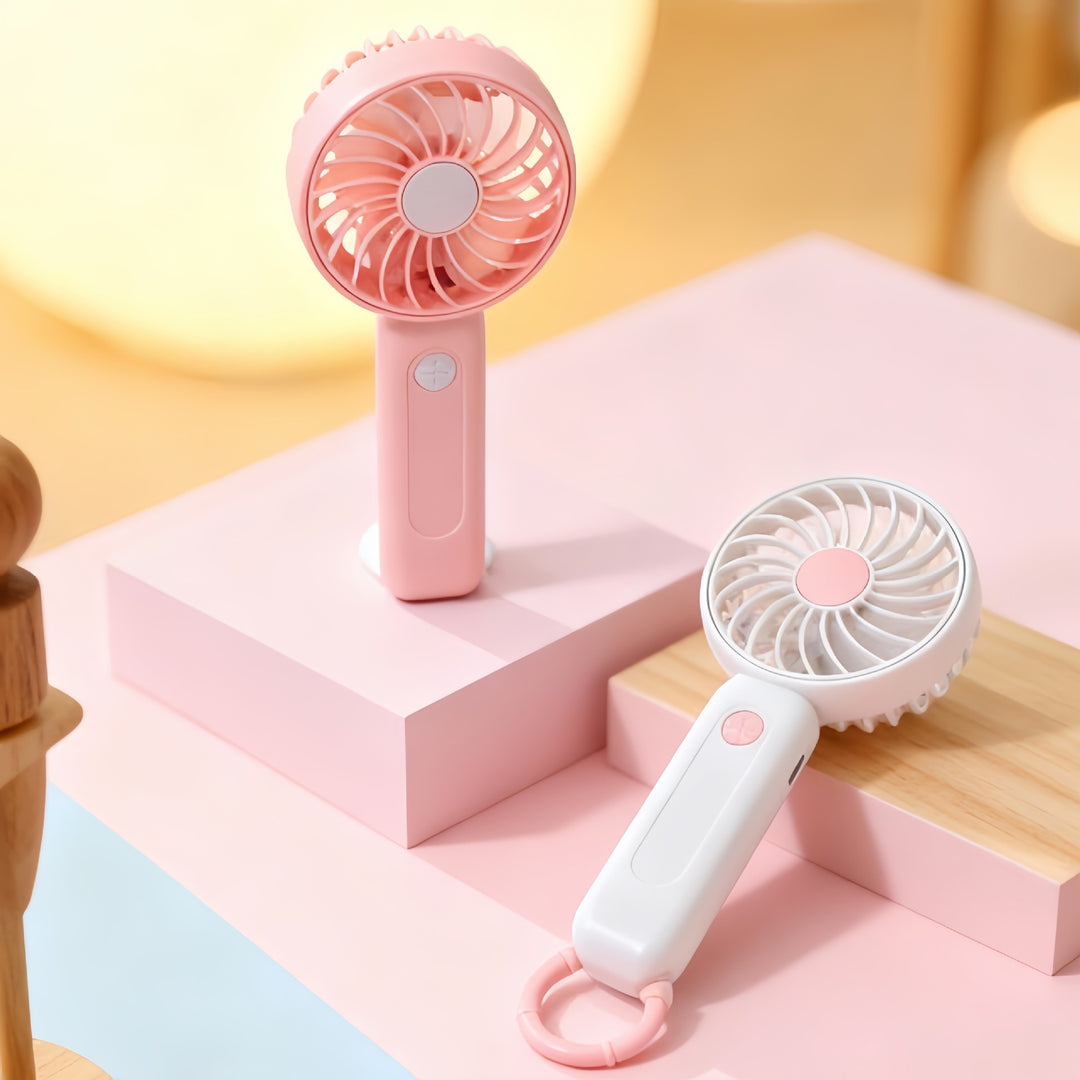 Dame Bærbar Mini-Vifte med USB-ladefunksjon og ergonomisk design Luvikno
