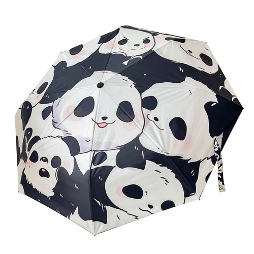 Dame Faltbar Regnparaply med lekent Pandadesign Luvikno