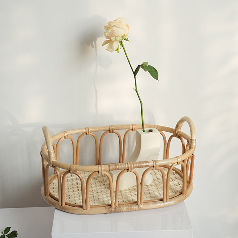 Damer oval kurv av rattan Luvikno