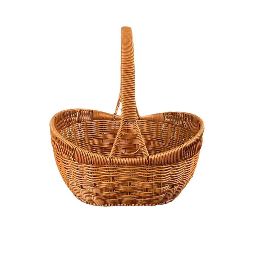 Dame flettet handlekurv med hjerte Detalj Luvikno