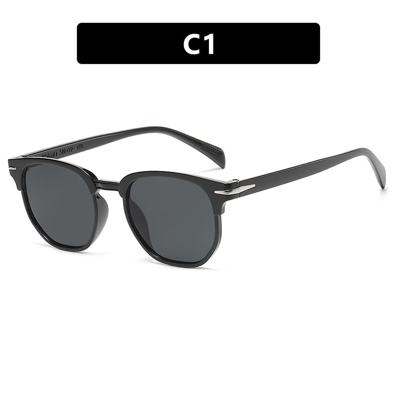 Dame geometrisk solbrille med luksuriøs ramme Luvikno