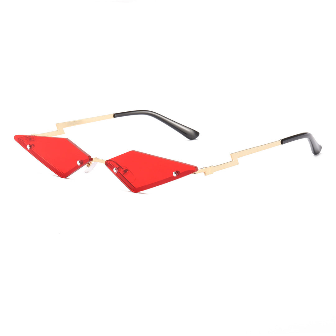 Dame Designer-solbrille med futuristisk ramme Luvikno