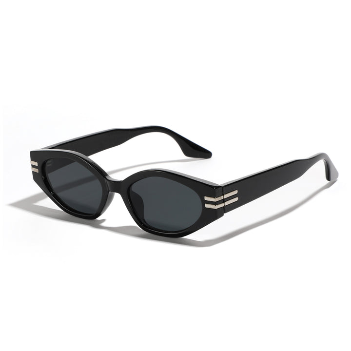Dame geometrisk solbrille i ikonisk design Luvikno