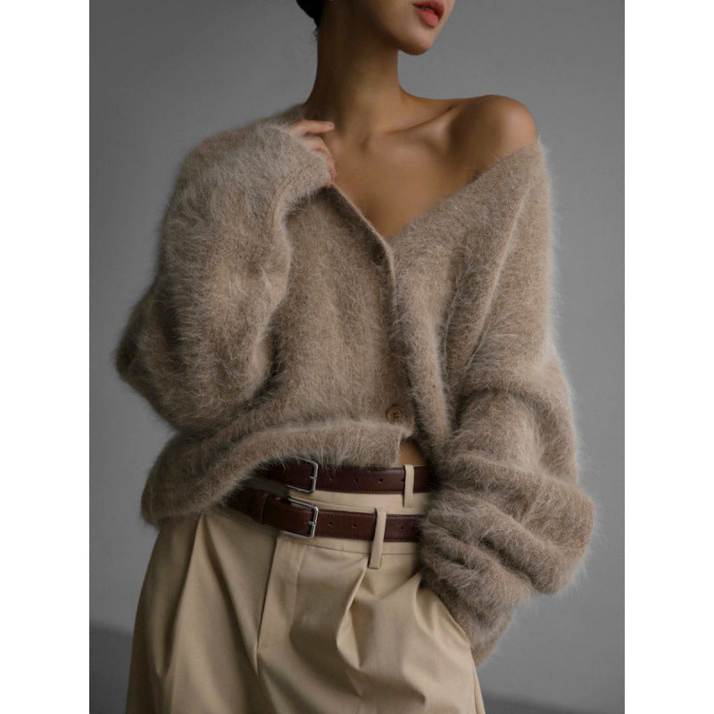 Luvik | Dammyk Soft Mohair-strikk cardigan