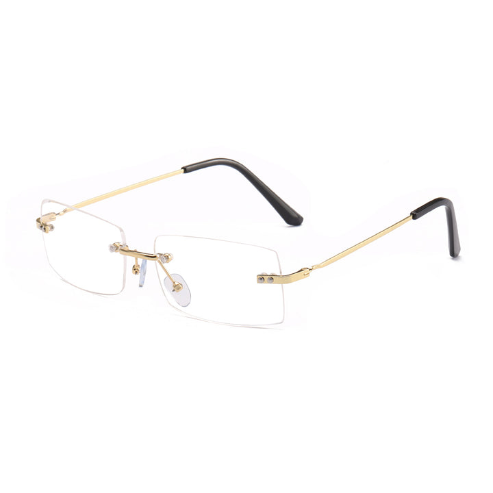 Dame moteriktig solbrille med elegant, filigranramme Luvikno