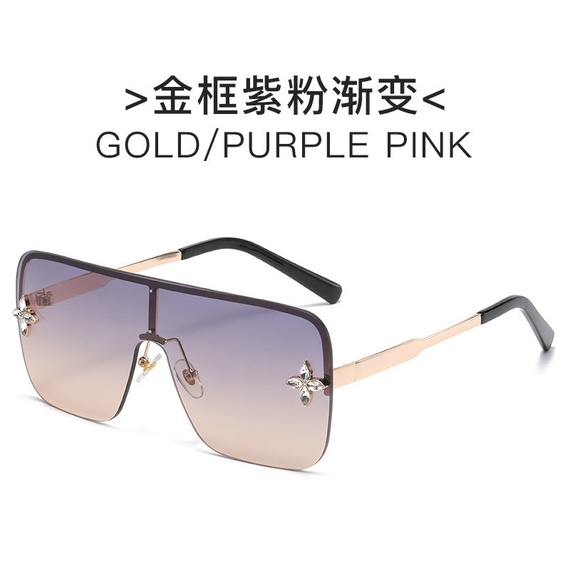 Dame Couture solbrille i elegant geometrisk design Luvikno