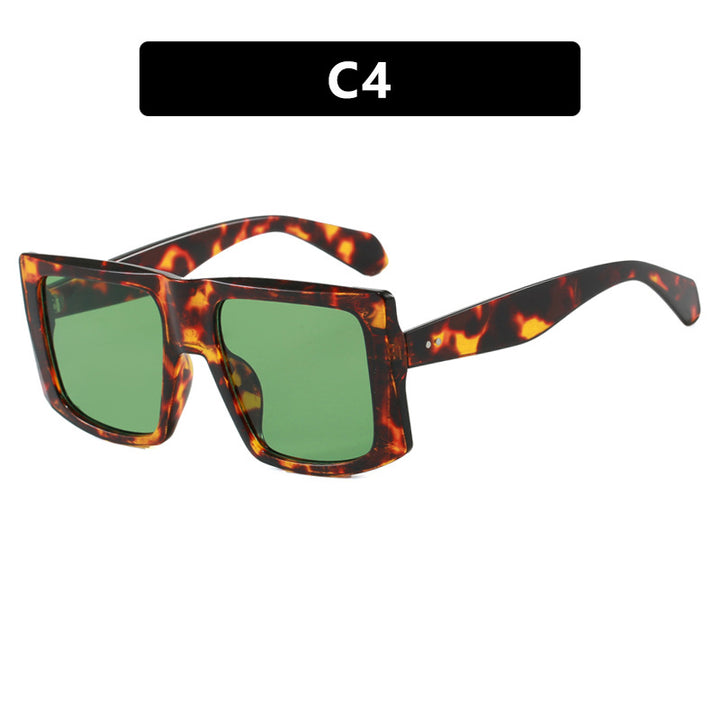 Dame kvadratisk solbrille med robust plastinnfatning og beskyttende UV-filter Luvikno