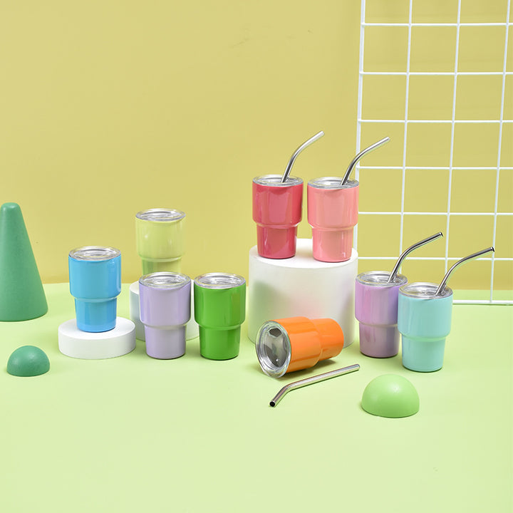 Unisex Isolert Drikkebecher med Rustfritt Stål Straw Luvikno