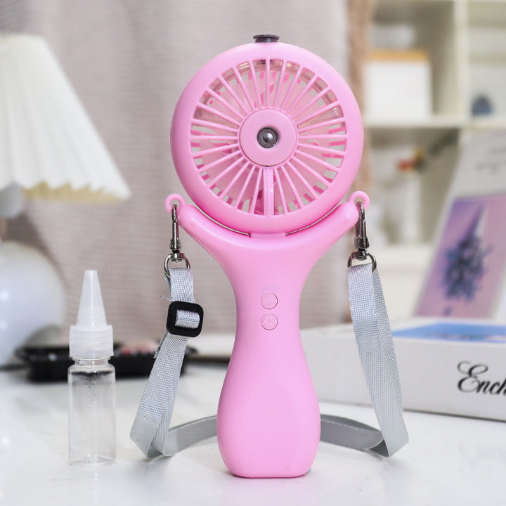 Dame bærbar håndvifte med ergonomisk design og sprayfunksjon Luvikno