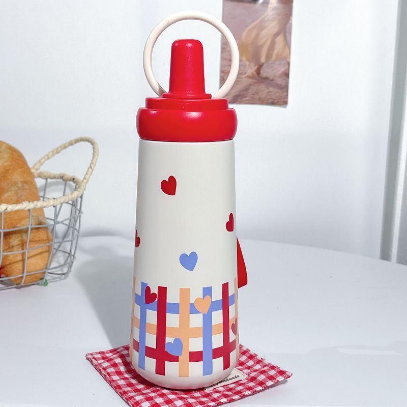 Damen stilvolle Trinkflasche mit elegantem Schleifenmotiv Luvikno