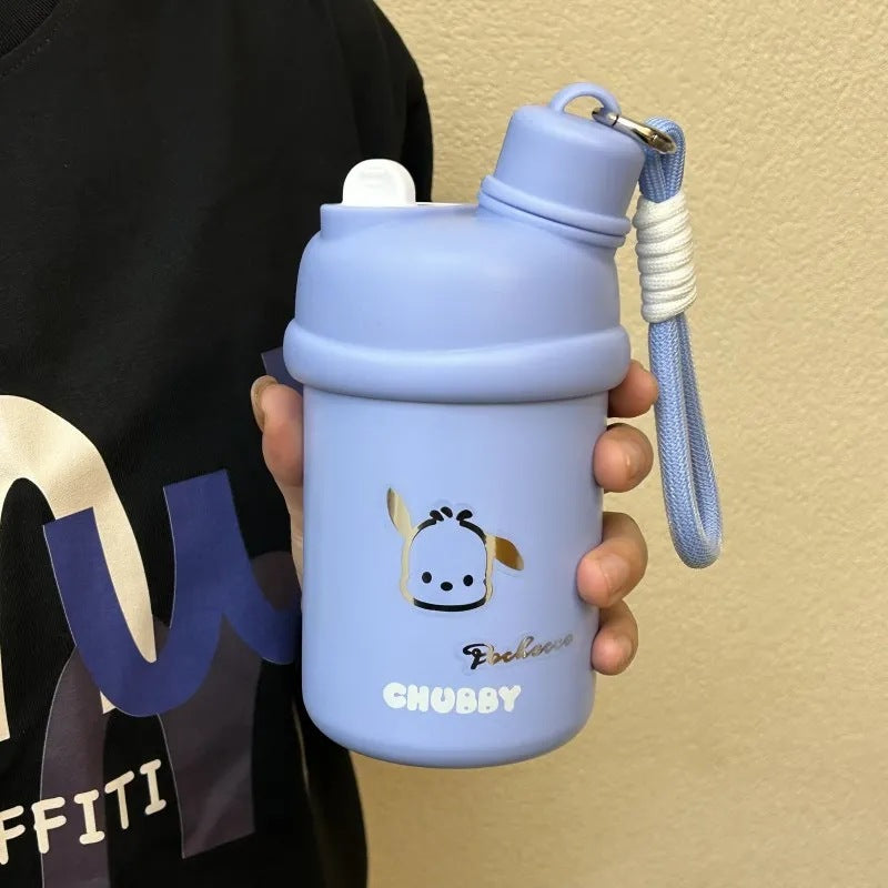 Damen Isoliertrinkflasche mit innovativem Verschlusssystem und süßem Tierdesign Luvikno