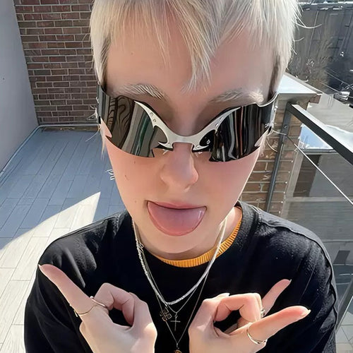 Dame futuristisk sportssolbrille Luvikno