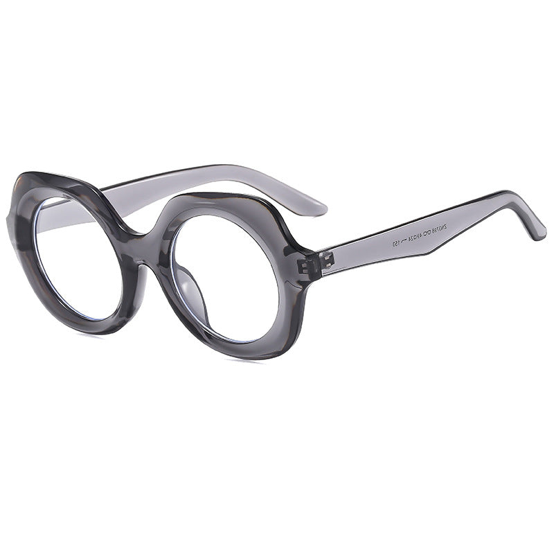 Dame oversized solbriller med stilige, buede rammer Luvikno
