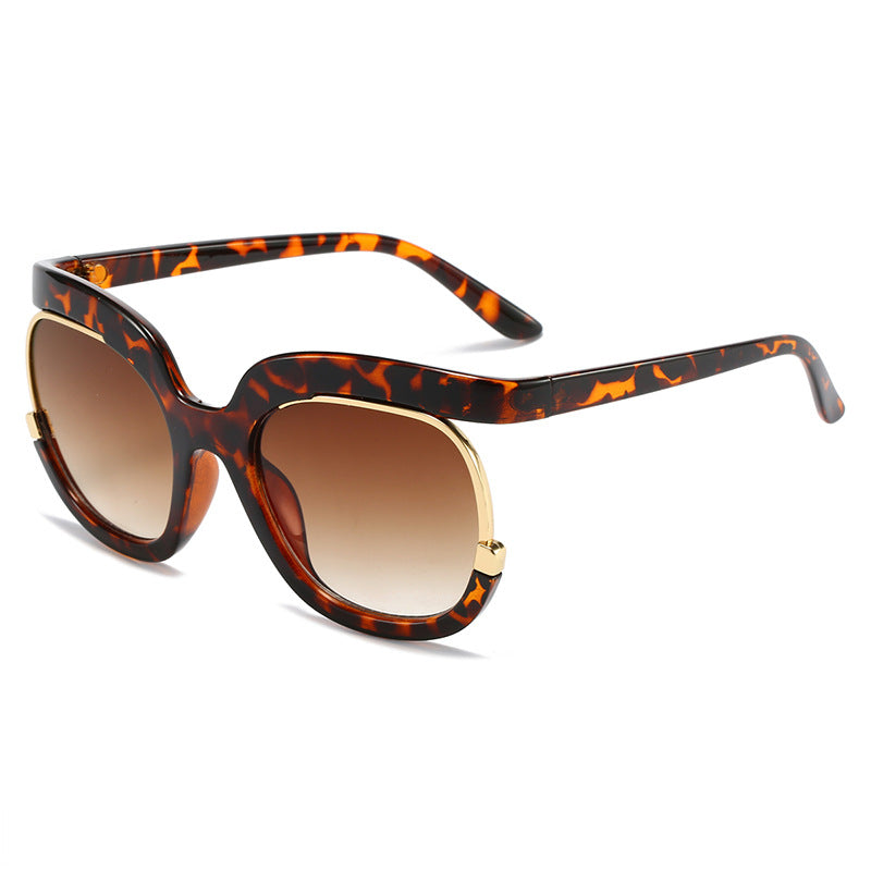 Dame Overdimensjonert Solbrille med elegant Skildpadde-design Luvikno