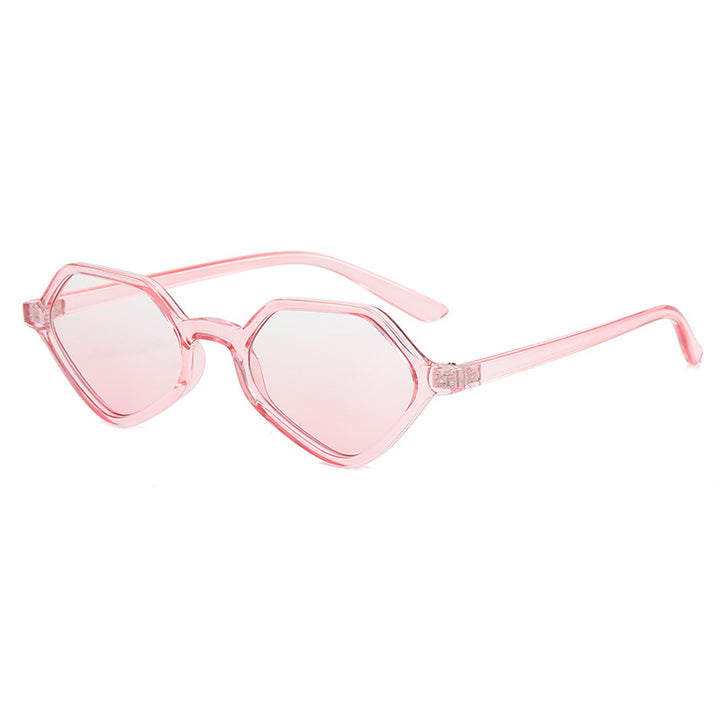 Dame Geometrisk Design-solbrille med speilte glass Luvikno
