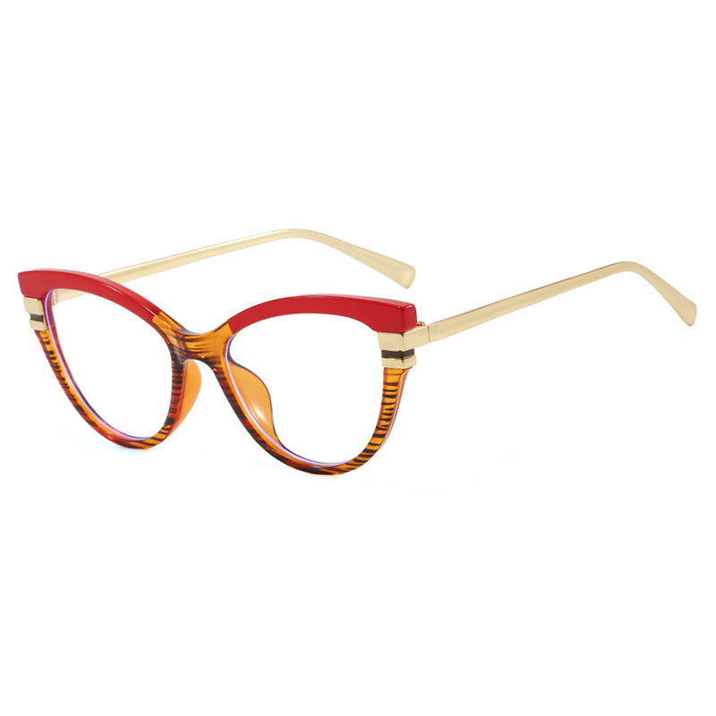 Damer Cat-Eye solbrille med elegante metallakenter Luvikno