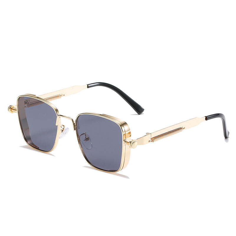 Dame modernistisk solbrille i elegant metallramme Luvikno