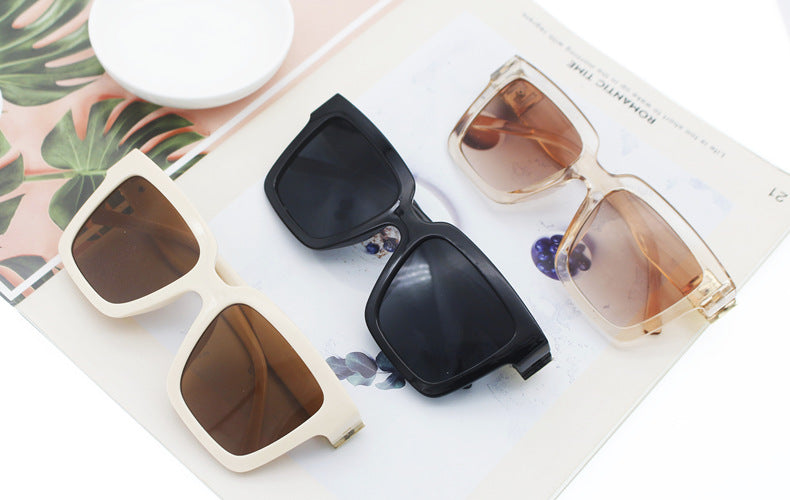 Dame trendy firkantet solbrille med høyverdig UV-beskytter teknologi Luvikno