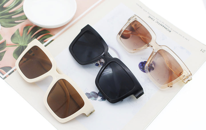 Dame trendy firkantet solbrille med høyverdig UV-beskytter teknologi Luvikno