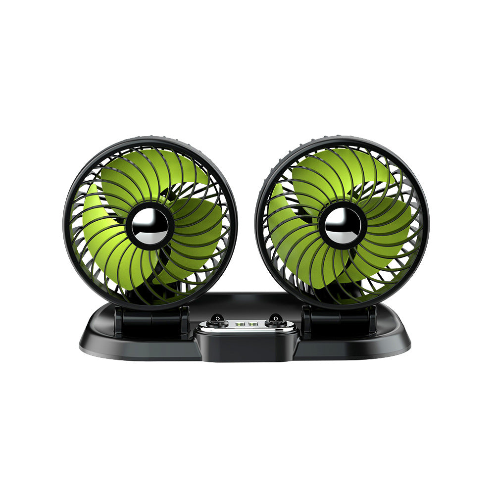 Dual-Head Bærbar Bil Ventilasjonsvifte Luvikno